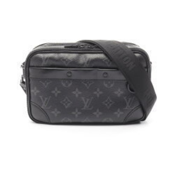 Louis Vuitton Alpha Messenger Shoulder Bag Leather Eclipse Black - Picture 1 of 8